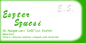 eszter szucsi business card